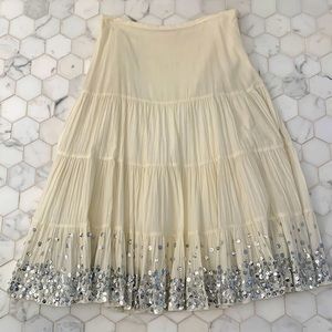 Sequined Tiered Skirt by Anna Argiolera